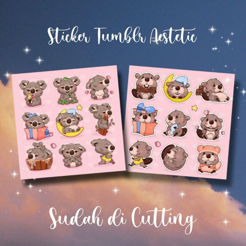 

STICKER ANIMAL LUCU AESTHETIC by KAESHOP