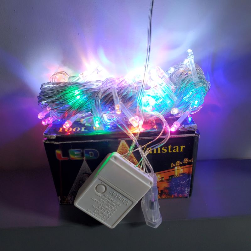 lampu hias led RGB tumbler 100 LED lampu agustusan