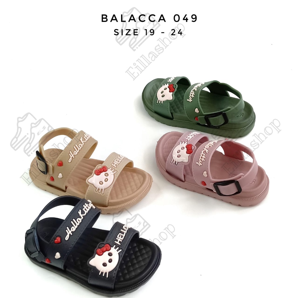 Sandal Anak Perempuan Tali belakang Lentur Modis Fashionable motif HeloKiti BALACCA 049
