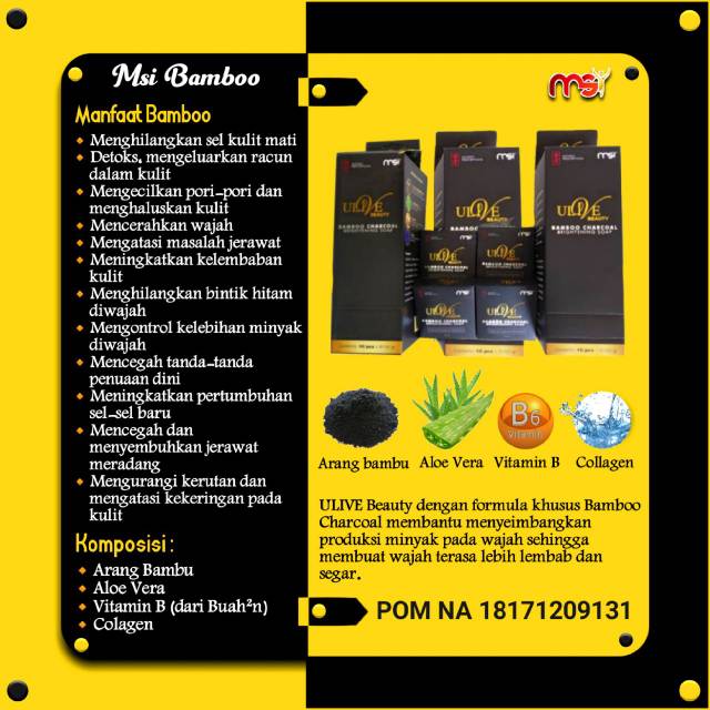 ULIVE BEAUTY BAMBOO CHARCOAL BRIGHTENING SOAP