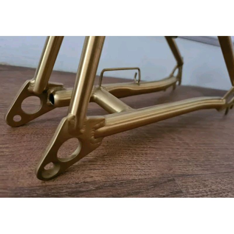 TRIANGLE GOLD BROMPTON TITANIUM REAR BERAT 456 GRAMS .. THREE 3SIXTY PIKES GES 2 HNH