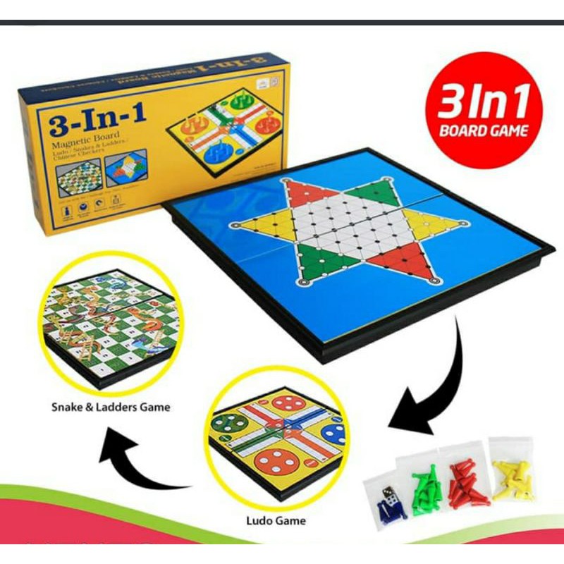 Board Game ludo hama ular tangga magnetic board game