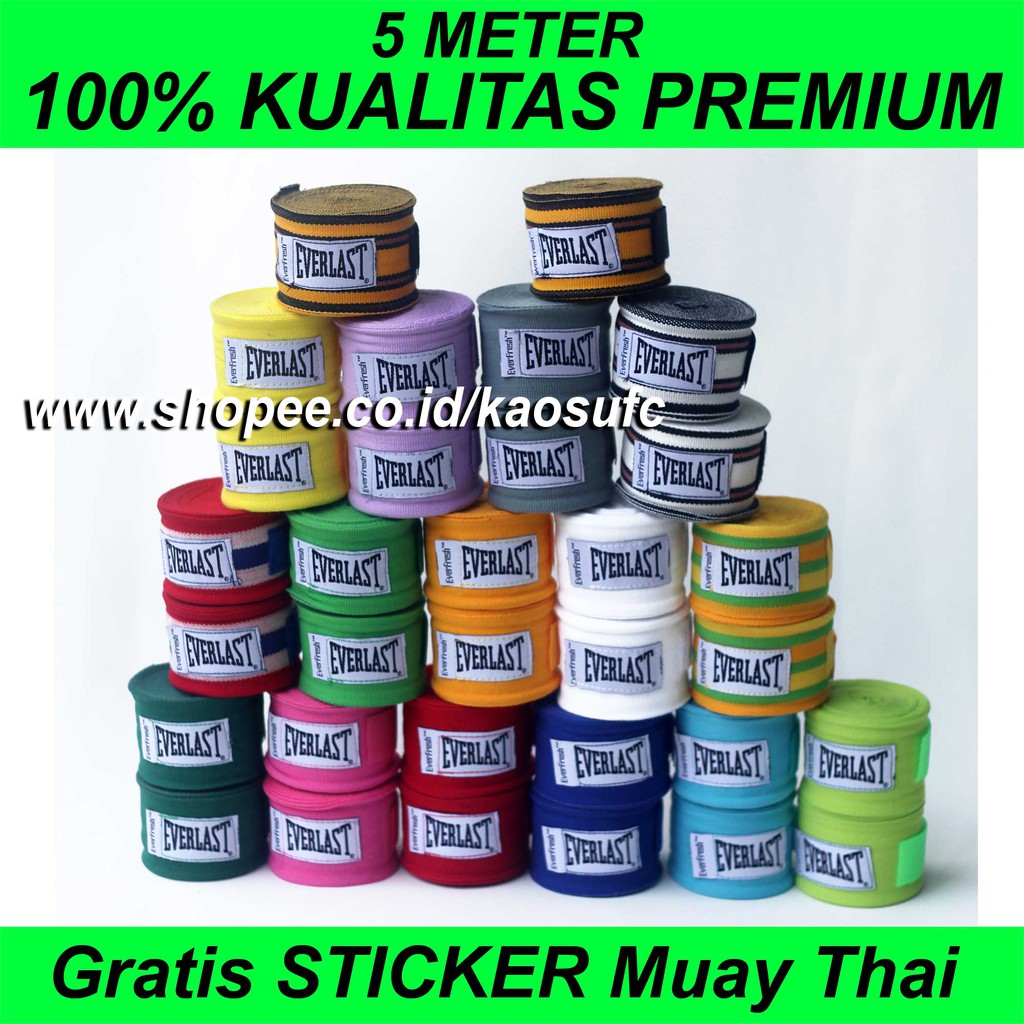HAND WRAP EVERLAST , BANDAGE MUAY THAI , SARUNG TANGAN TINJU , BANDASI MUAY THAI , HAND WRAP TINJU ,