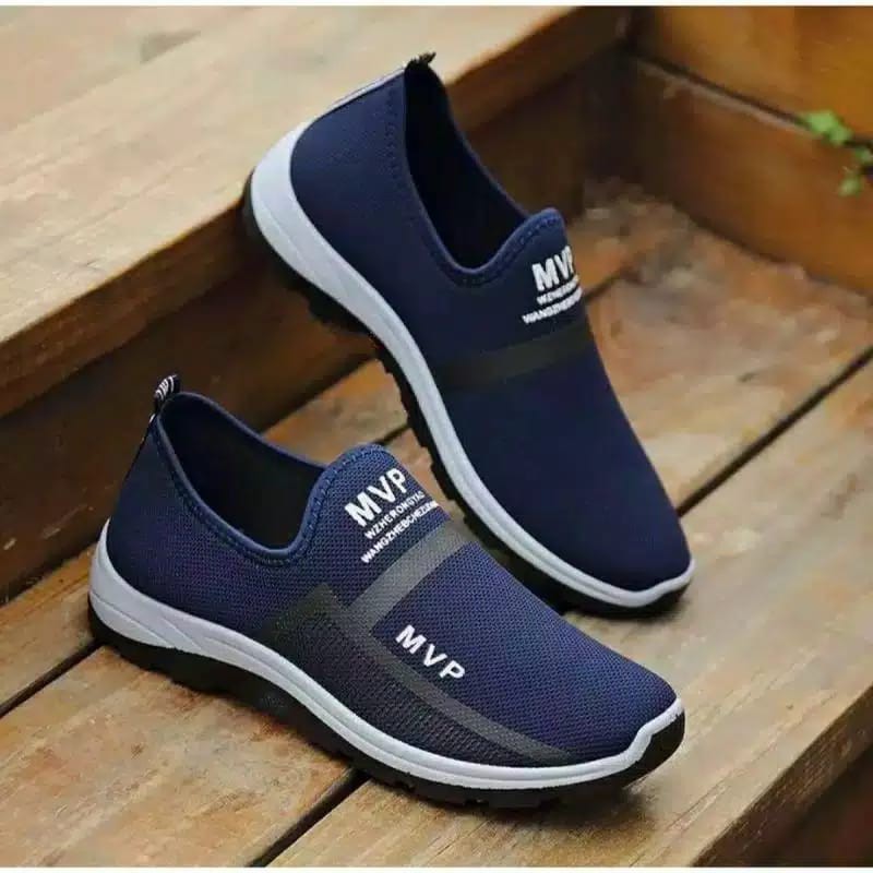 Sepatu Pria dan wanita MPV simpel tanpa tali Casual Sport Running