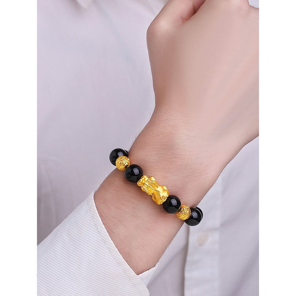 Gelang Obsidian Pixiu Bracelets grosir pembawa hoki dan keberuntungan cantik keren kualitas import Untuk Pria Dan Wanita