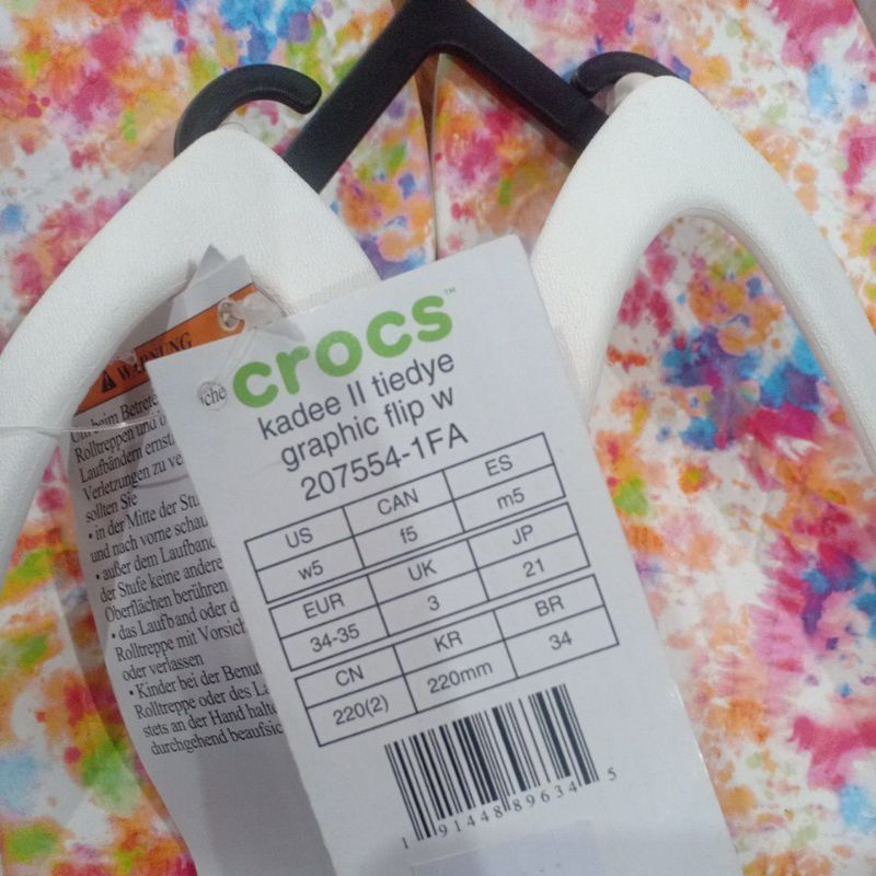 Sandal Crocs tiedye graphic flip w 207554-1FA