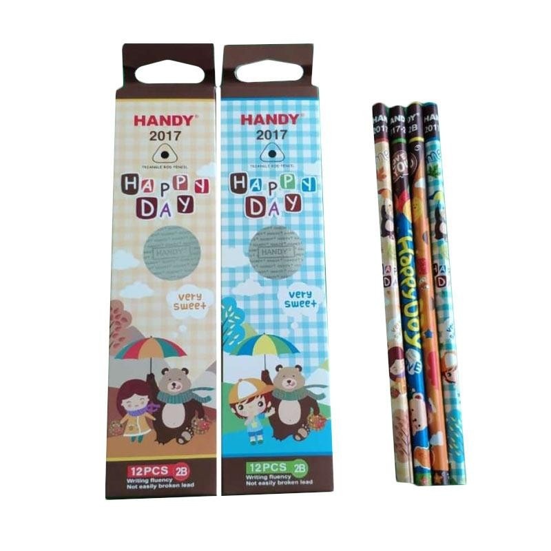 

pencill handy 2017 2B//pencil kayu Happy Day