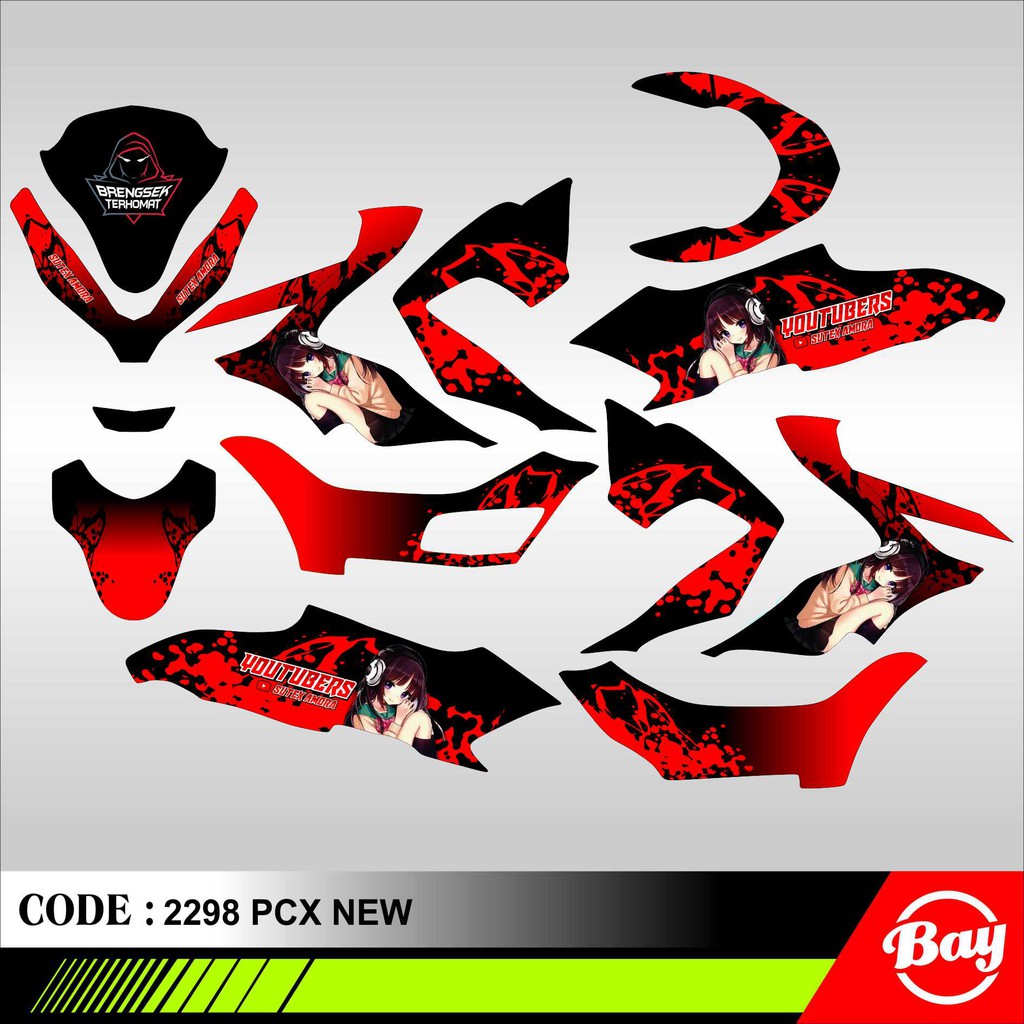 Decal Stiker Motor HONDA PCX 160cc Lama/New Full Body Sticker Custom Variasi