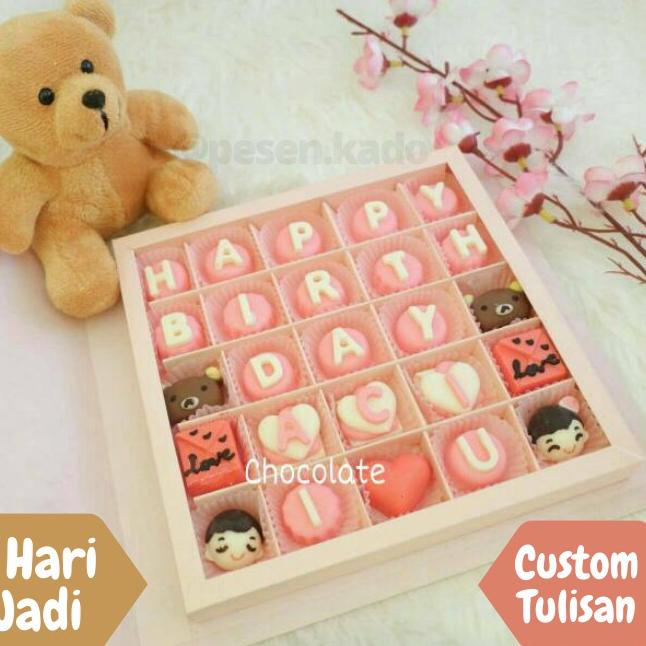

[KODE P988K] Hadiah Kado Coklat Ucapan Custom Tulisan Ulang Tahun Ultah Valentine Anniversary Cewek Pacar Wanita