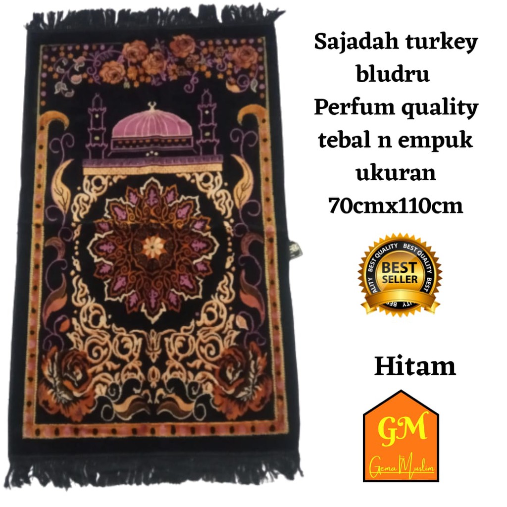 sajadah turky perfum premium hitam