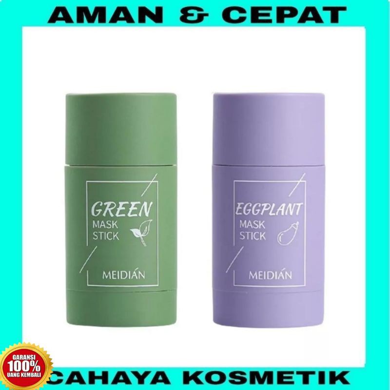 (ORIGINAL 100%) GREEN MASK STICK / MASKER STICK GREEN TEA/MASKER EGGPLANT/TERONG/MASKER MEIDIAN TEA