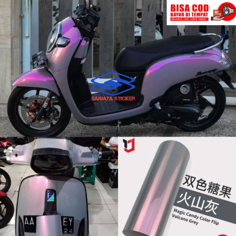 Jual Skotlet Stiker Motor Volcano Grey Lembayung Kualitas Premium Lebar ...