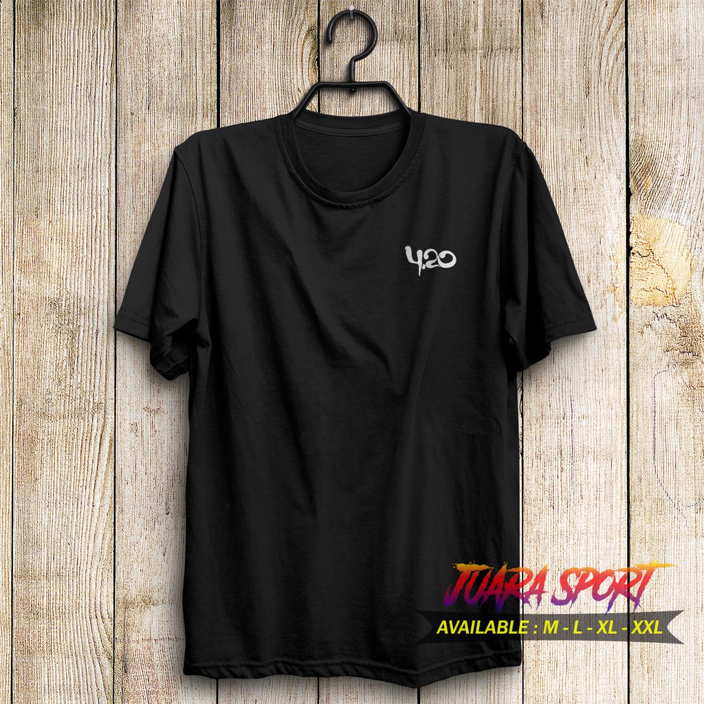T-Shirt Kaos Cotton Combed Kaos Unisex Baju Distro Logo 420 Old