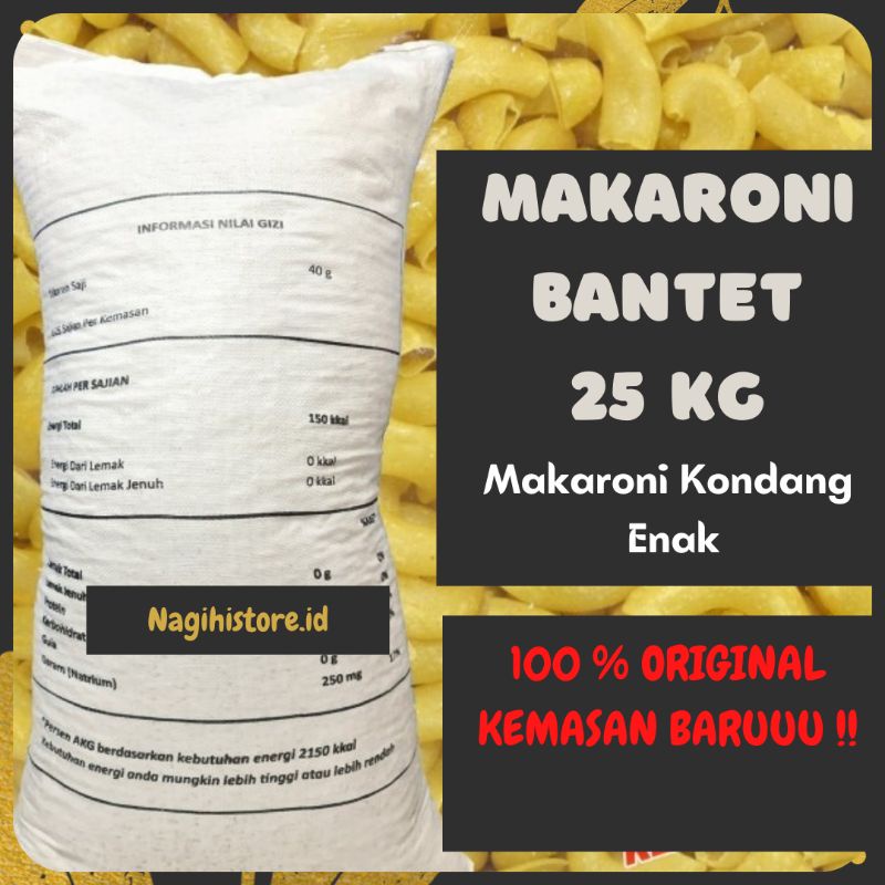 ✨NAGIHI✨Makaroni Bantet Kondang mentah reseller 1 sak