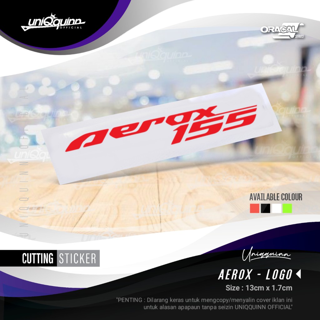 UQ Stiker Aerox | Cutting Sticker Aerox 155 Logo | Stiker Motor Custom Waterproof