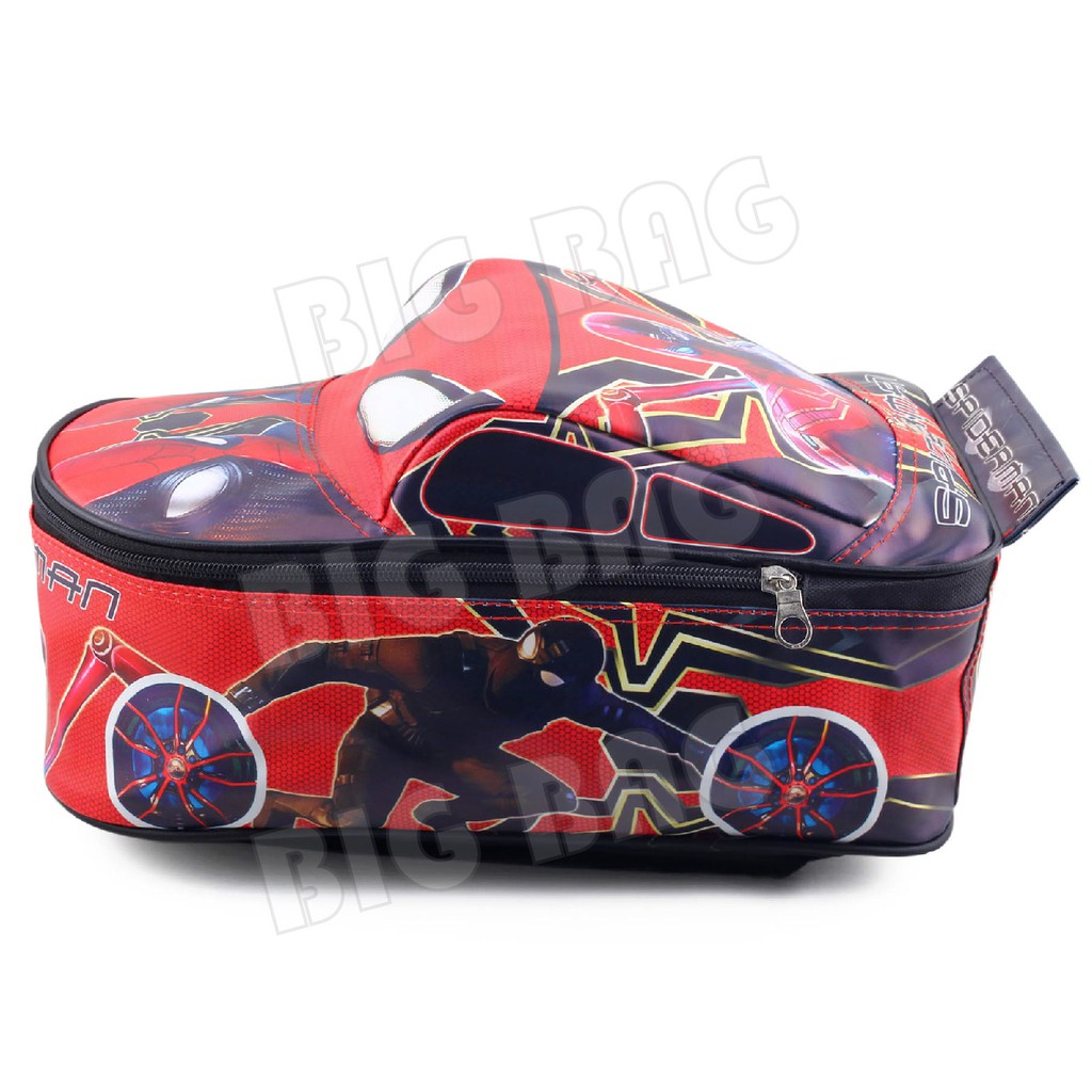 PTS - Ransel Sekolah Anak Cowo / Laki Laki Karakter - SPIDERMAN - Bentuk Mobil - Ransel Sekolah Anak