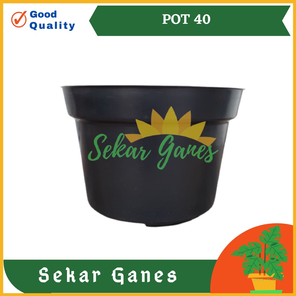 3pcs Pot Bunga 40cm Hitam - Pot Tanaman Hias Pot Jumbo 40 50 60 Cm Murah Untuk Tanaman Pot Bunga Bahan Bagus Termurah pot