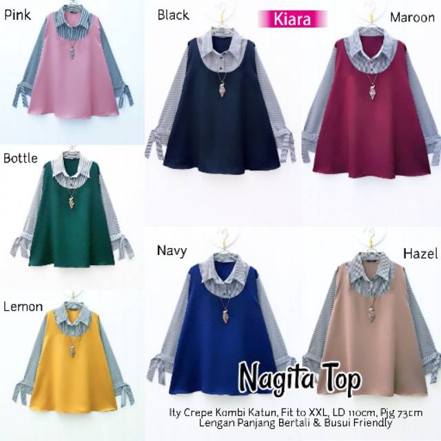 Atasan nagita top ity crepe by kiara
