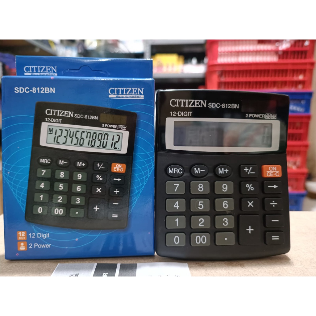 Kalkulator Citizen SDC-812BN 12 Digit / 2 Power / Kalkulator CT 812BN