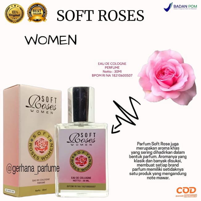PARFUM WANITA SOFT ROSE ORIGINAL PARFUM BVLGARY ROSE PARFUM CEWEK REMAJA PEREMPUAN BVLGARI ROSE PARF