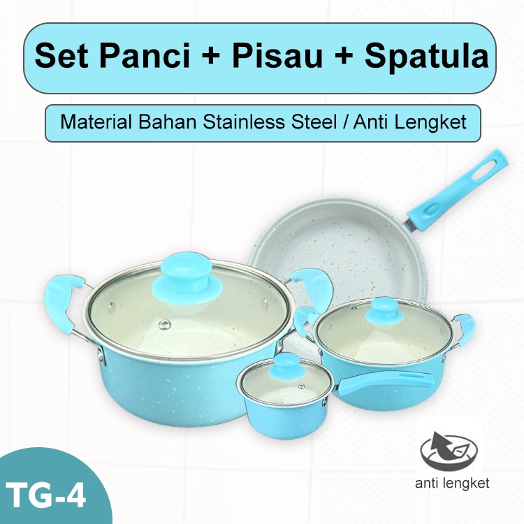 PROMO Panci 18 Set Cokware Frypan Panci Anti Lengket Multifungsi GRATIS TUTUP KACA- Termurah