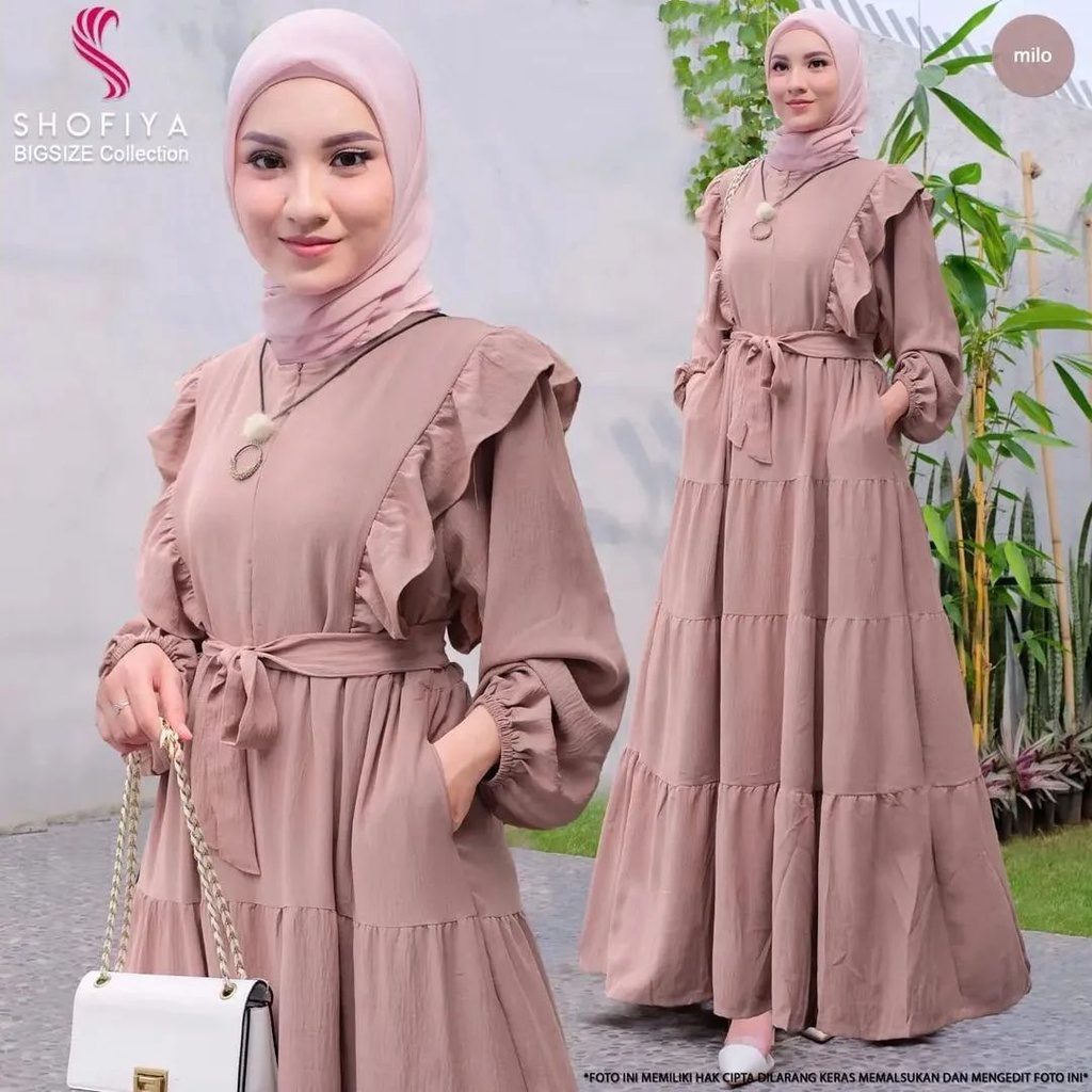 AYUNDA DRESS BL CRINKLE AIRFLOW LD 108 CM PB 137 CM RESLETING DEPAN BUSUI BAJU GAMIS WANITA TERBARU KEKINIAN ORIGINAL MEWAH JUMBO DRESS MUSLIMAH HITAM JUMBO MAXY DRESS HIJAB