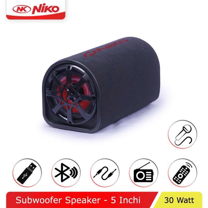 NIKO GL5 - Speaker Tabung 5 inch Subwoofer Car speaker - Bluettooh,Radio,USB/TF,Karaoke AC/DC GL 5 PROMO