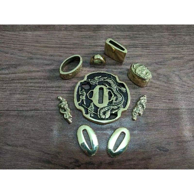 tsuba 1 set aksesoris katana samurai