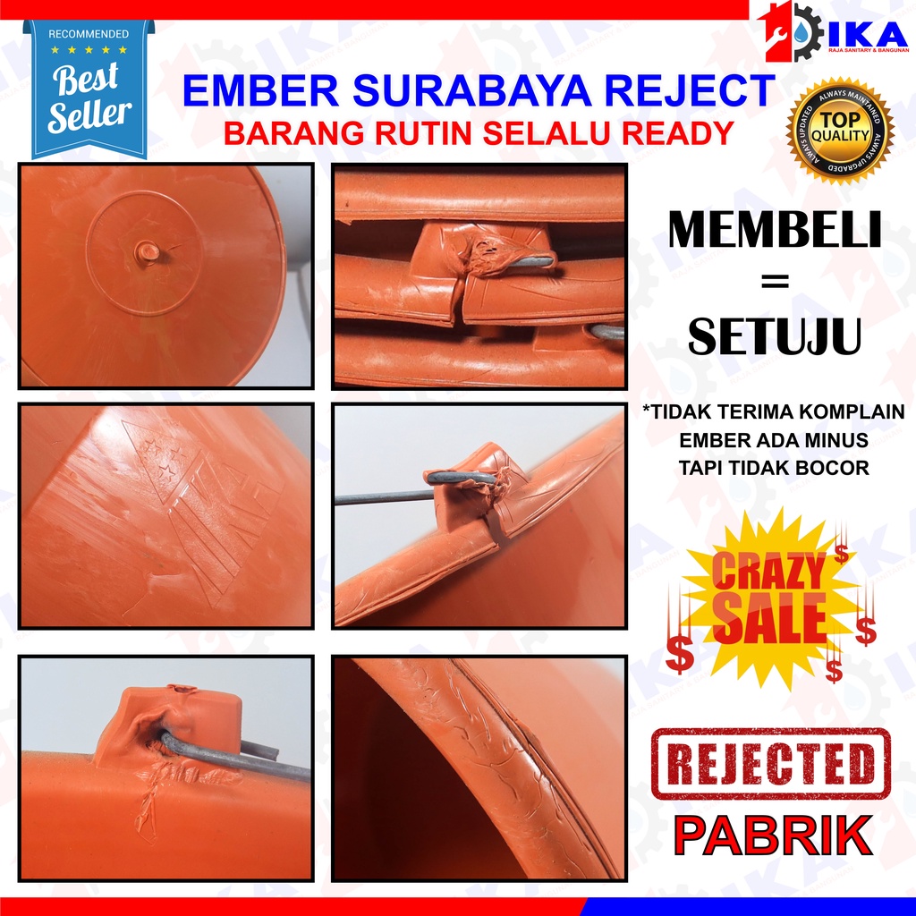 TERMURAH ! Ember cor hijau / ember murah / ember cupang (BARANG REJECT PABRIK ADA MINUS BIBIR ROBEK)