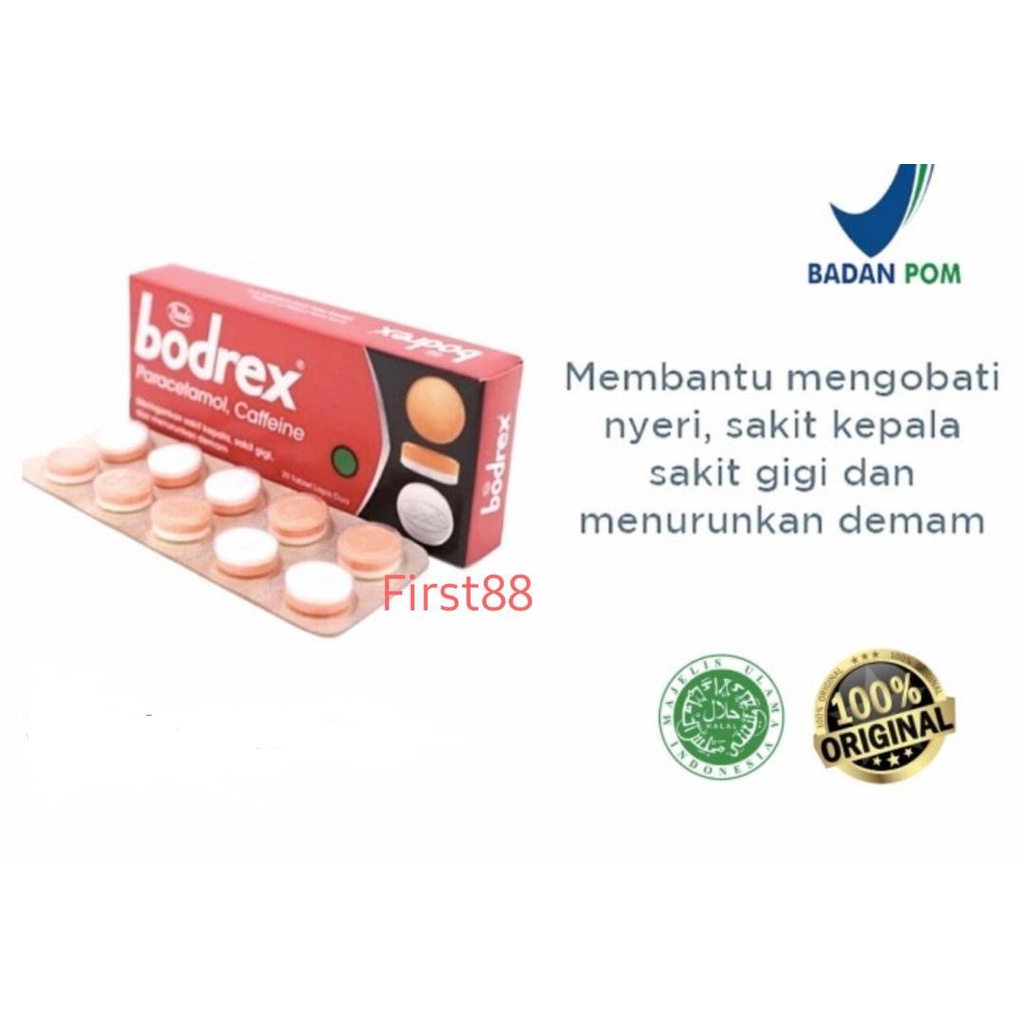 Bodrex 1 Strip 10 Tablet sakit Kepala , sakit gigi, demam