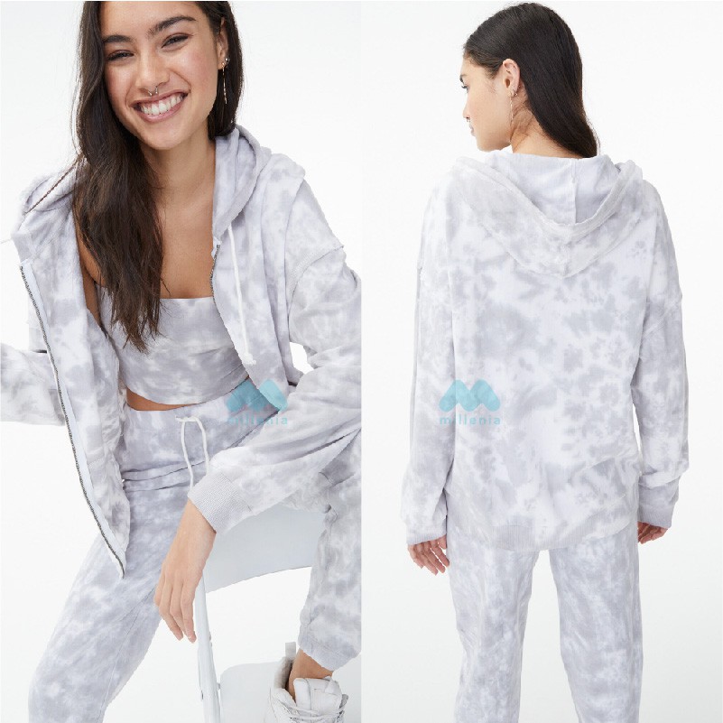 Oversized Hoodie- Wanita Tie Dye Oversized Full Zipper [AFZ 01]-1