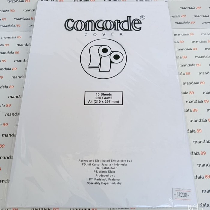 

Kertas Concorde 220 gram A4, Concord A4 220gr
