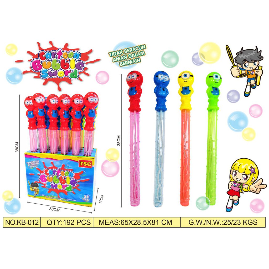 Gelembung Sabun Bubble Stick Mainan Gelembung Sabun Karakter Kualitas Super Mainan Balon Gelembung