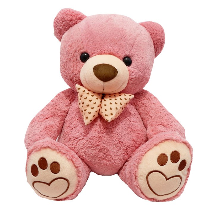 Boneka Beruang Jumbo Istana Boneka STD Happy Bear Dusty Pink With Syal
