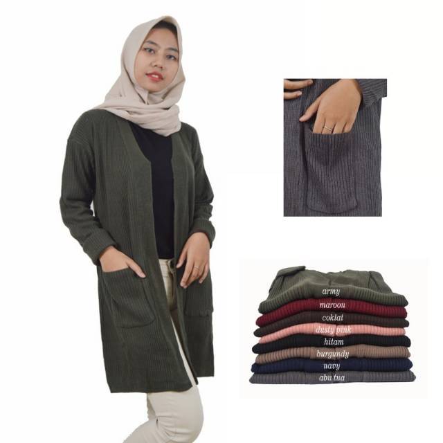 BELLE OVERSIZE PREMIUM kardigan rajut outer wanita sweater rajut