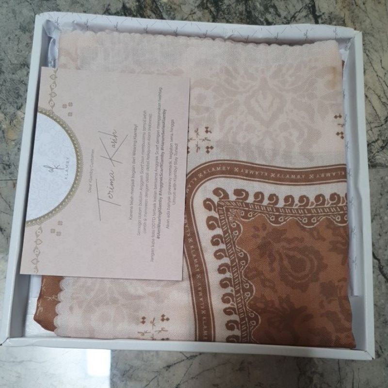 Wearing Klamby Anggrek scarf