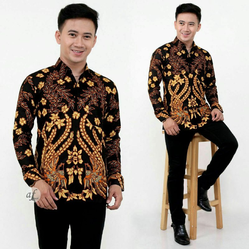 022 Zahira Batik HRB026 Kenongo Hem Kemeja Batik Pria Lengan Pendek Katun Primis Halus M L XL