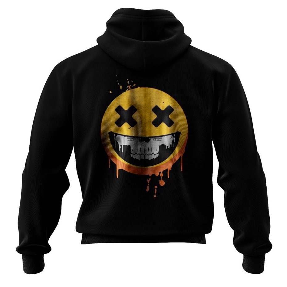 Deathsmiley Zipper Hoodie - Hoodie Pria dan Wanita