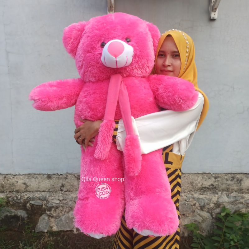 boneka TEDDY BEAR JUMBO TELAPAK ISTIMEWA 90CM