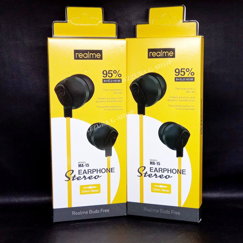 HEADSET HANDSFREE REALME MODEL MA-15 STEREO EARPHONE MA-15