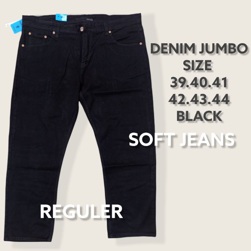 JUMBO SIZE CELANA LEVIS PANJANG PRIA HITAM | CELANA JEANS PANJANG  PRIA | DENIM ORIGINAL | BAHAN SOF