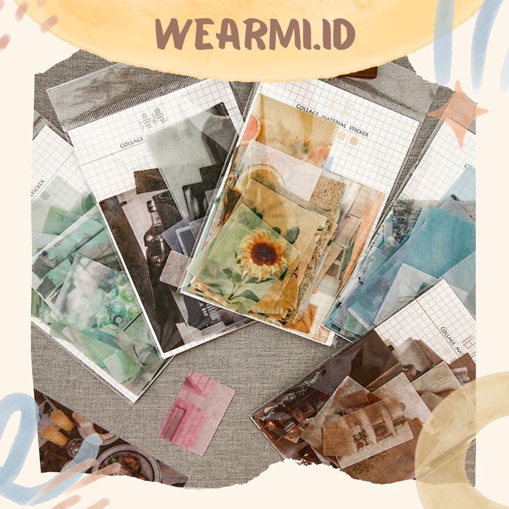 

70 pcs Sticker Pack Aesthetic Colorfull 8 Variasi Scrapbook Bujo Jurnal DIY