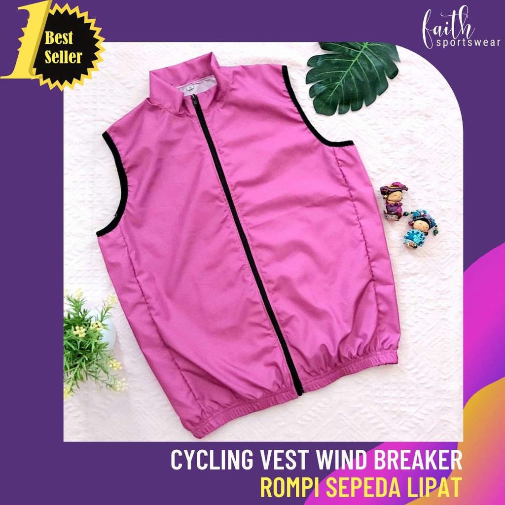 Rompi OLAH RAGA/ ROMPI Sepeda Wanita/ Cycling Vest Polos PINK Magenta