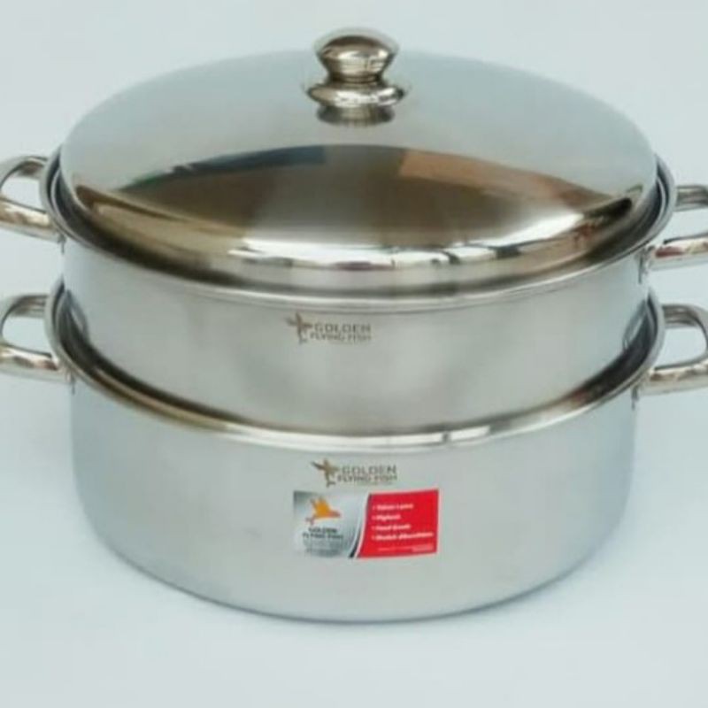 Steamer stainless steel uk 36 cm susun 2 golden flying fish