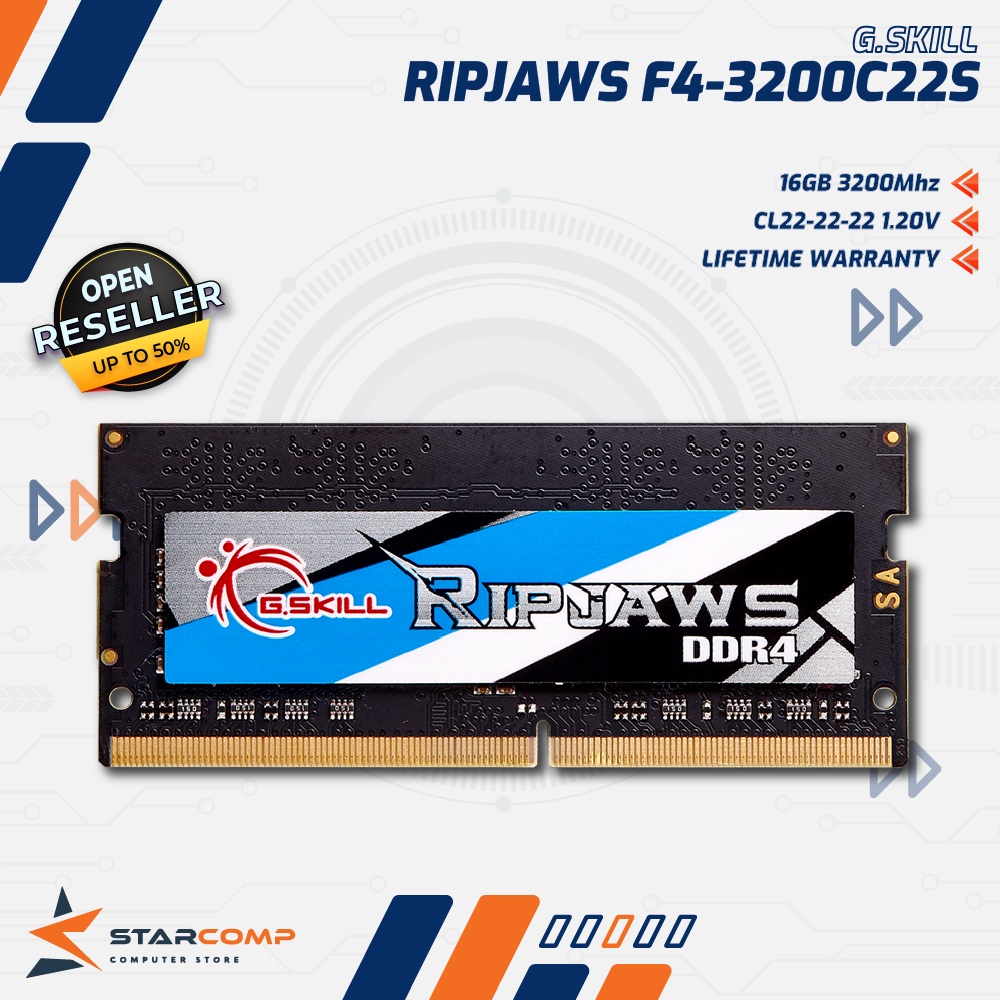 GSkill Ripjaws 16Gb / 32GB 3200MHz Memory RAM DDR4 SODIMM