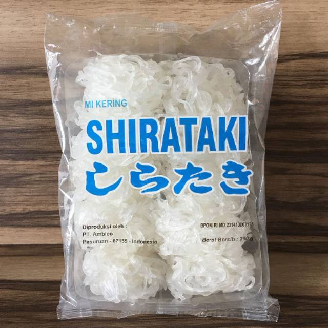 Mie Shirataki Kering 250 Sirataki Shiratake Konnyaku Noodle for Diet DEBM Keto