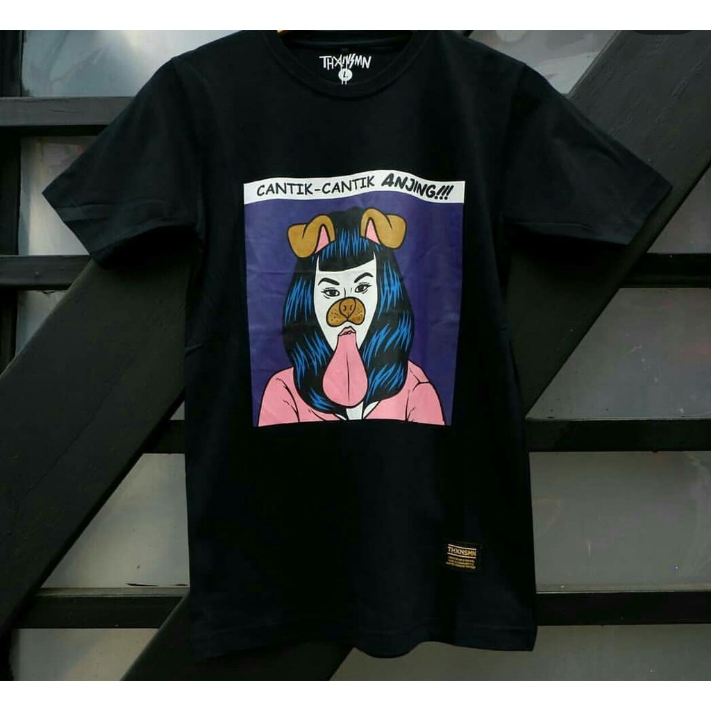 Cod Kaos Baju Distro Cca Cantik Cantik Anjing Kaos Skate Surfing