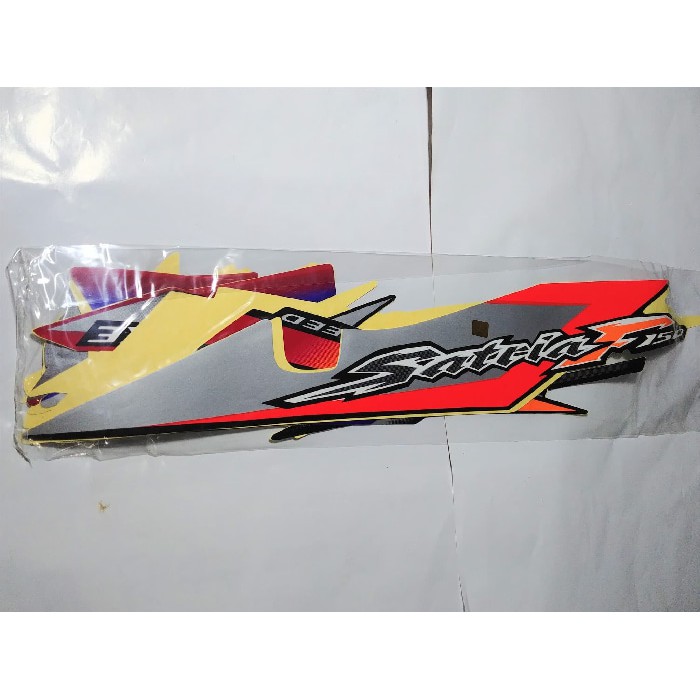 Striping & Stiker Bodi Satria Fu Thailand 2005 Hitam Merah