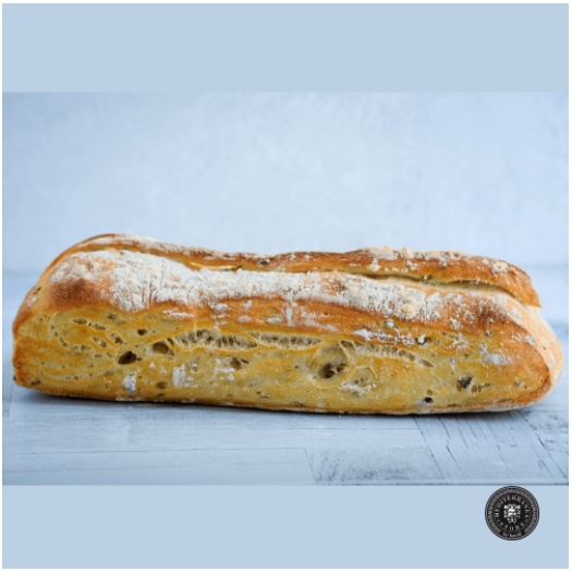 

CIABATTA BIG OLIVE BREAD MEDITERRANEA