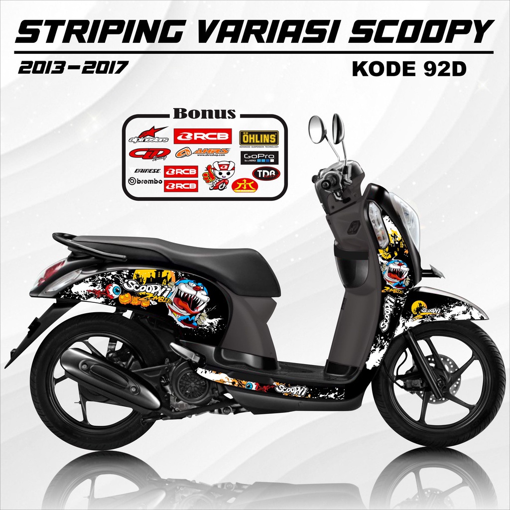 Striping Scoopy Sticker Scoopy 2013/2017 Variasi Kode 92